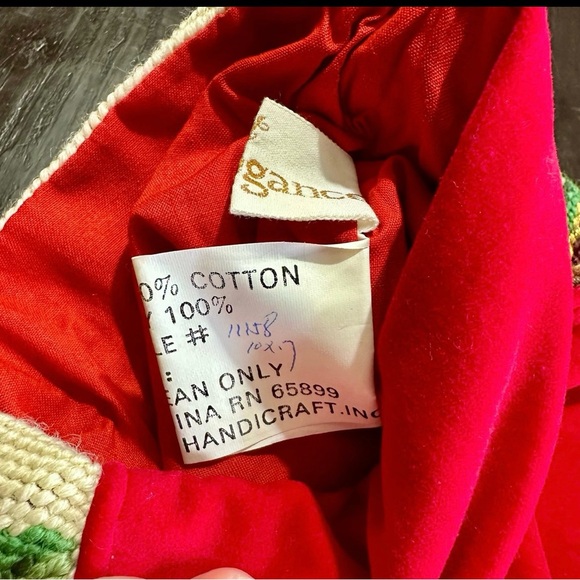 Vintage 1991 Needlepoint Christmas Angel Stocking - Picture 6 of 6